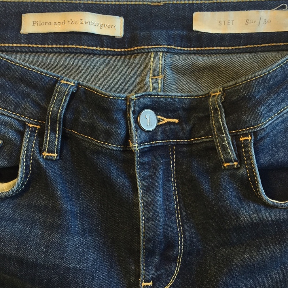 Mid rise pilcro ankle slit jeans - Picture 4 of 4